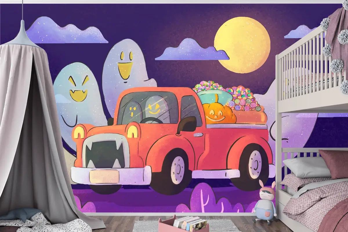 Suluboya Gövde Veya Tedavi Çocuk Odası Duvar Kağıdı 