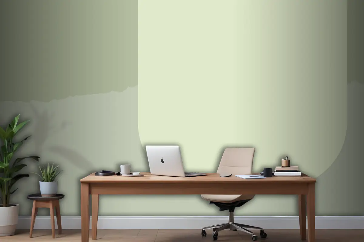 Şekil Çerçeveli Yeşil Arka Plan Ofis Duvar Kağıdı