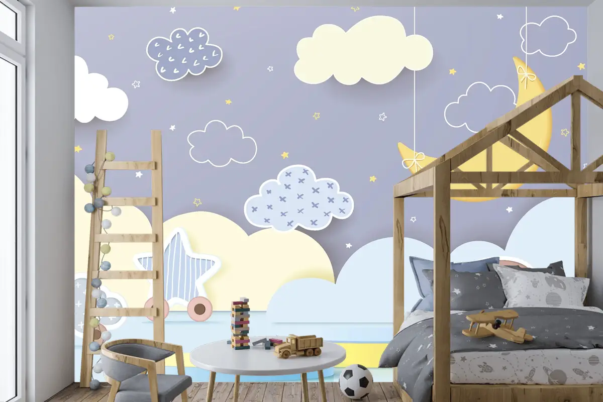 Çocuklar Renkli Podyum Ürün Teşhir Çocuk Odası Duvar Kağıdı Duvar