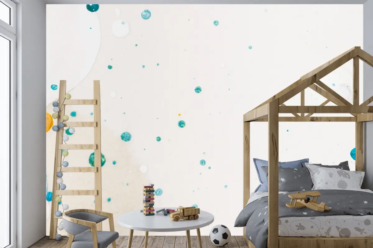 Estetik Arka Plan El Yapımı Deneysel Sanat Çocuk Odası Duvar Kağıdı