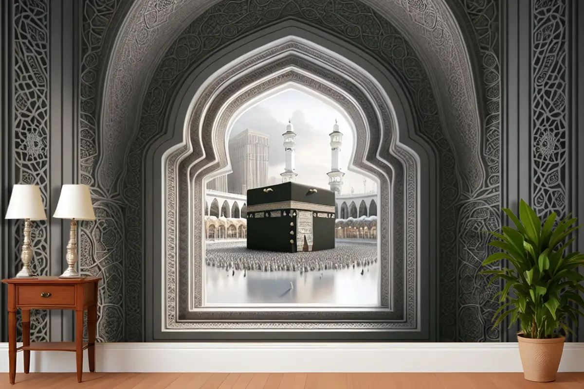 Çerçeve Perspekti Soyut Renk Kabe Duvar Kağıdı