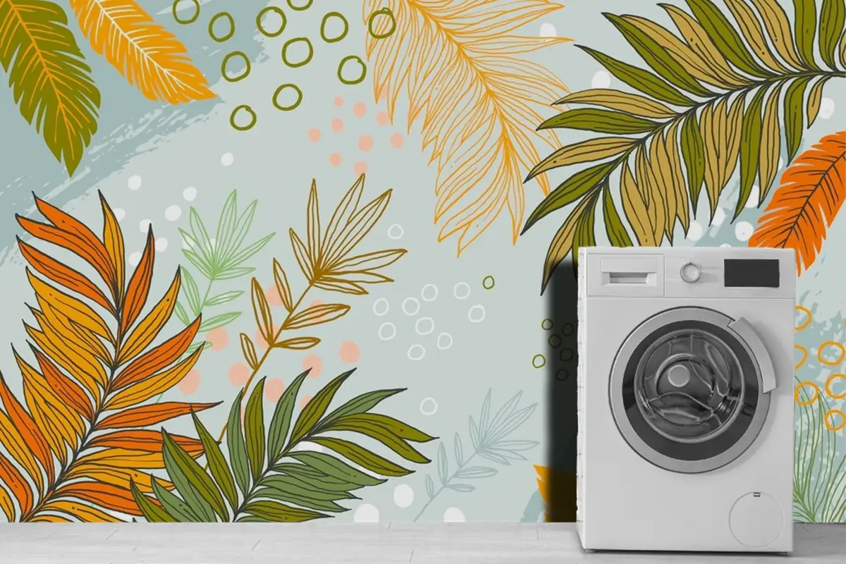 Renkli Yaz Arka Plan Tarzı Duvar Kağıdı 