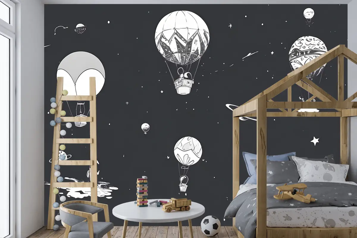 Çocuklar Için Astronot Çocuk Odası Duvar Kağıdı 