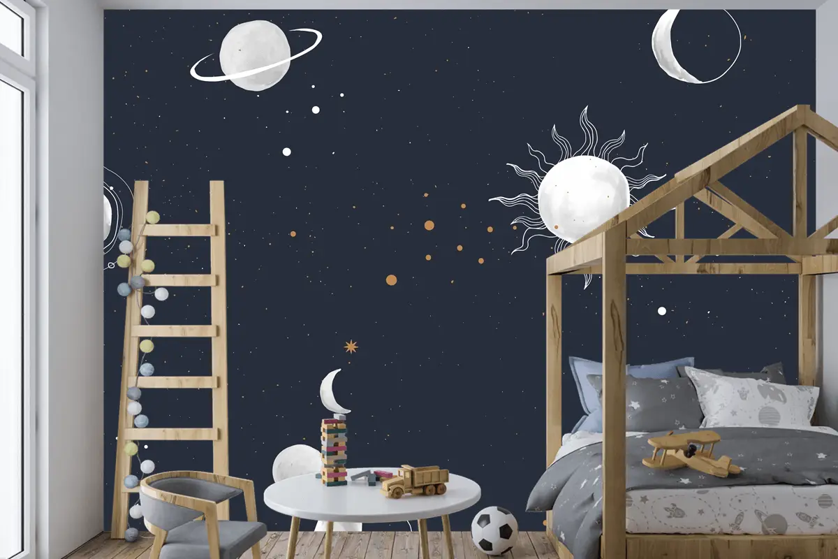 Galaxy Uzay Boys Çocuk Odası Duvar Kağıdı