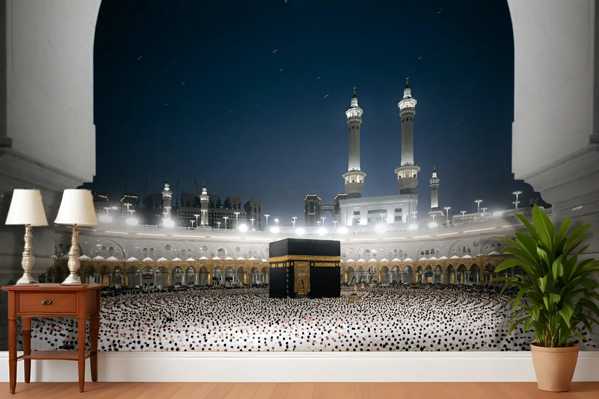 Gece Manzaralı 3D Kabe Duvar Kağıdı