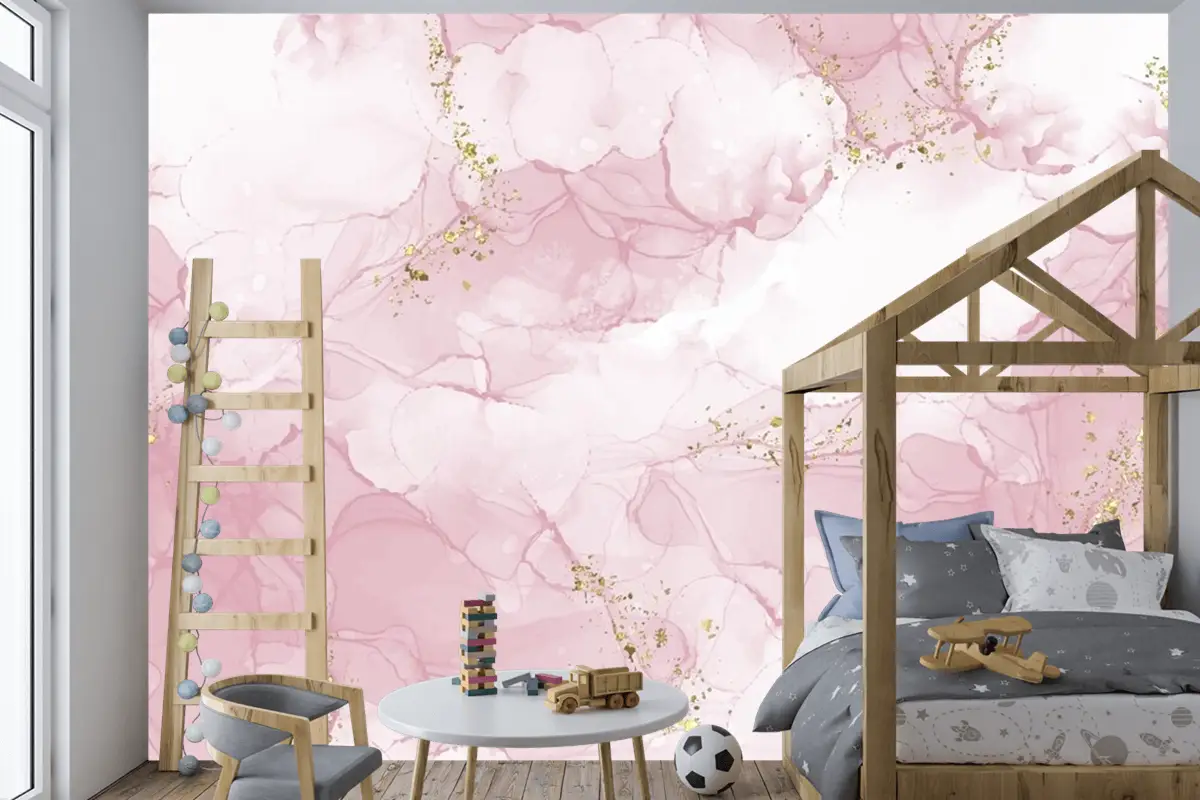 El Boyalı Suluboya Arka Plan Çocuk Odası Duvar Kağıdı 