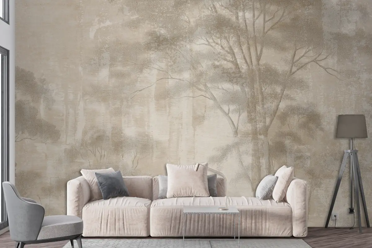 Sisli Orman Vintage Duvar Kağıdı