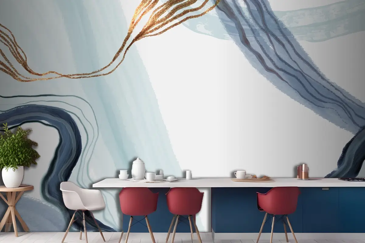 Suluboya Alkol Mürekkep Arka Plan Mutfak Duvar Kağıdı