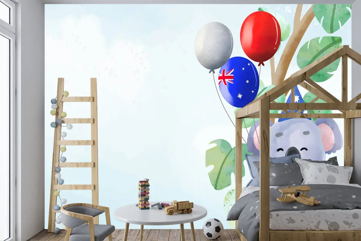 Avustralya Ulusal Günü Çocuk Odası Duvar Kağıdı  Için Suluboya Arka Plan