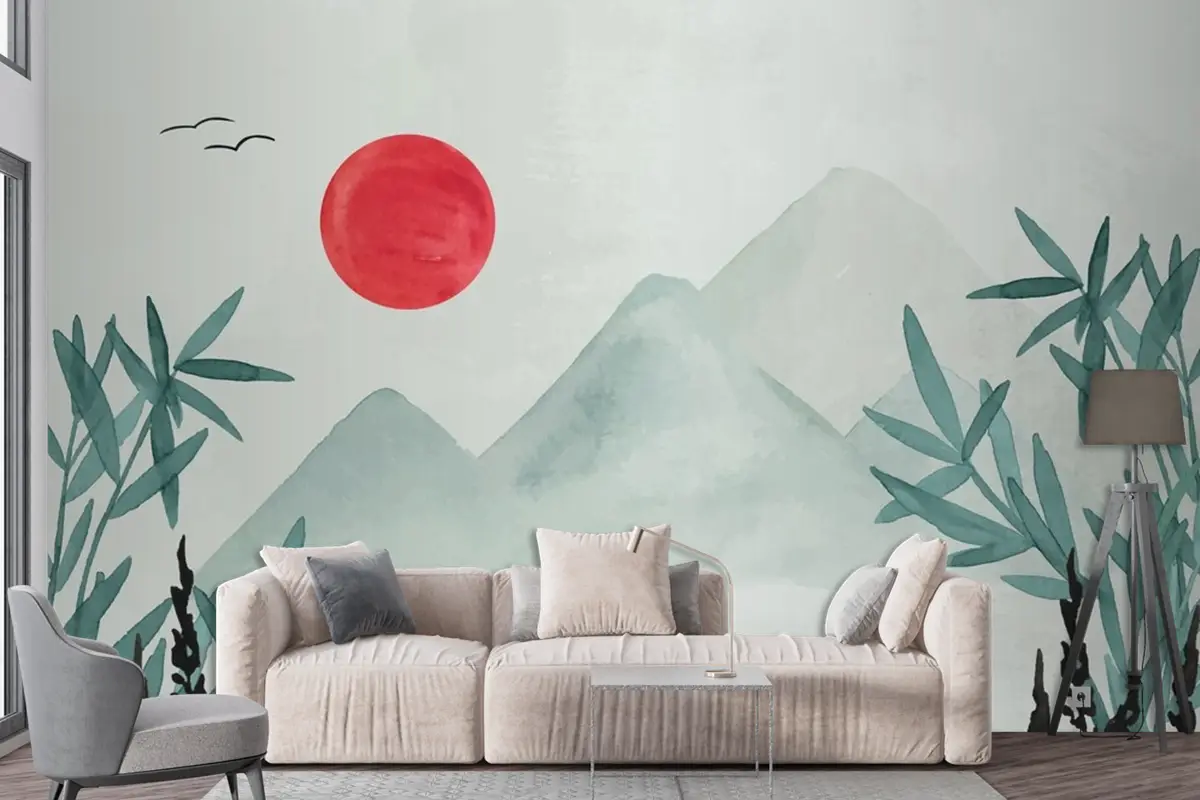 Suluboya Çin Tarzı Duvar Kağıdı 