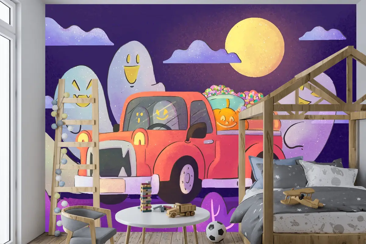 Suluboya Gövde Veya Tedavi Çocuk Odası Duvar Kağıdı 