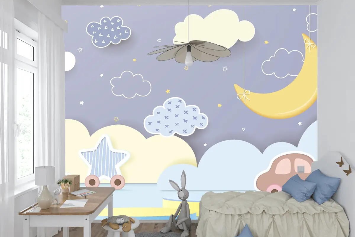 Çocuklar Renkli Podyum Ürün Teşhir Çocuk Odası Duvar Kağıdı Duvar