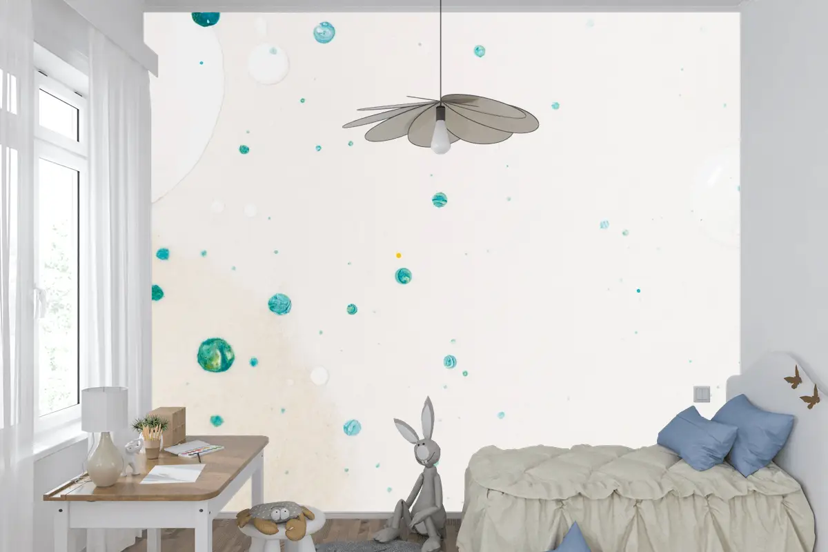 Estetik Arka Plan El Yapımı Deneysel Sanat Çocuk Odası Duvar Kağıdı