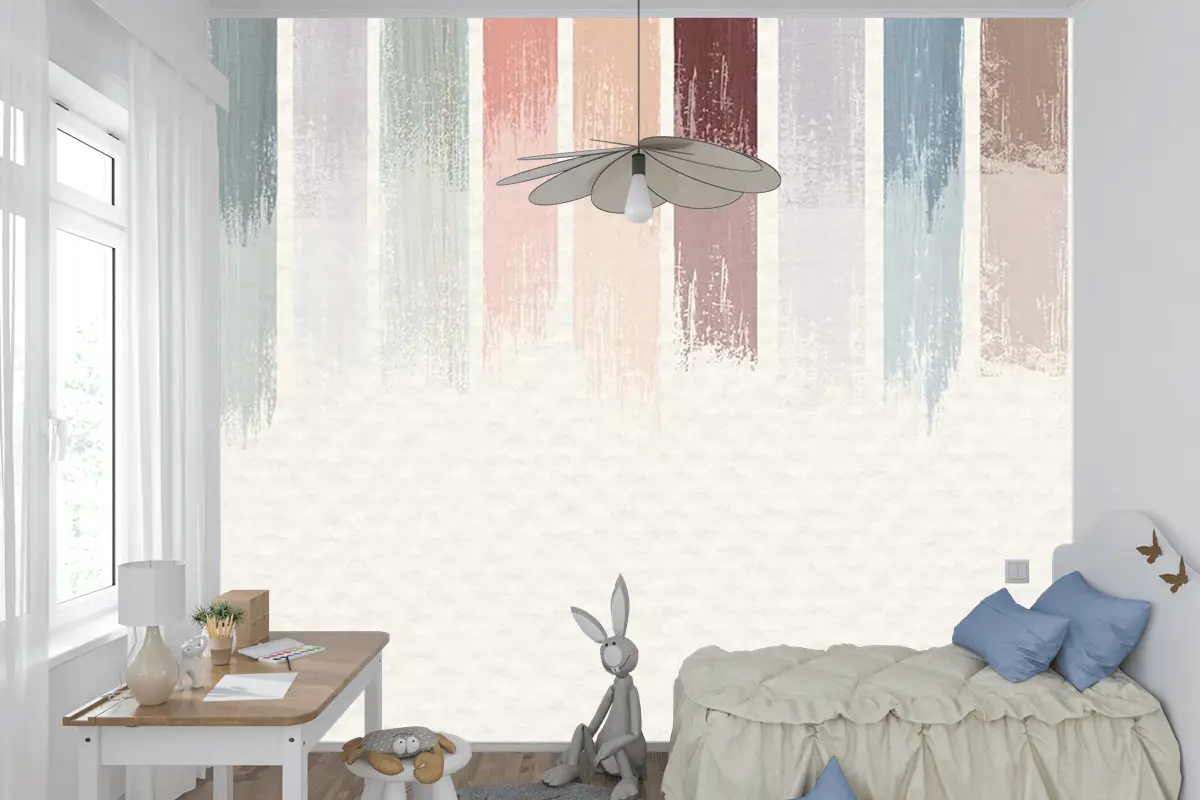 Çocuk Odası Duvar Kağıdı  Bebek Odası Soft Renkler