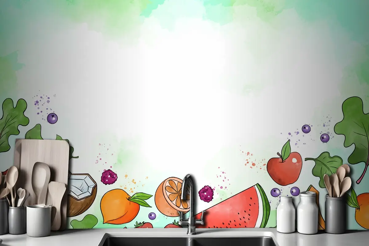 Meyve Ve Sebze Mutfak Duvar Kağıdı