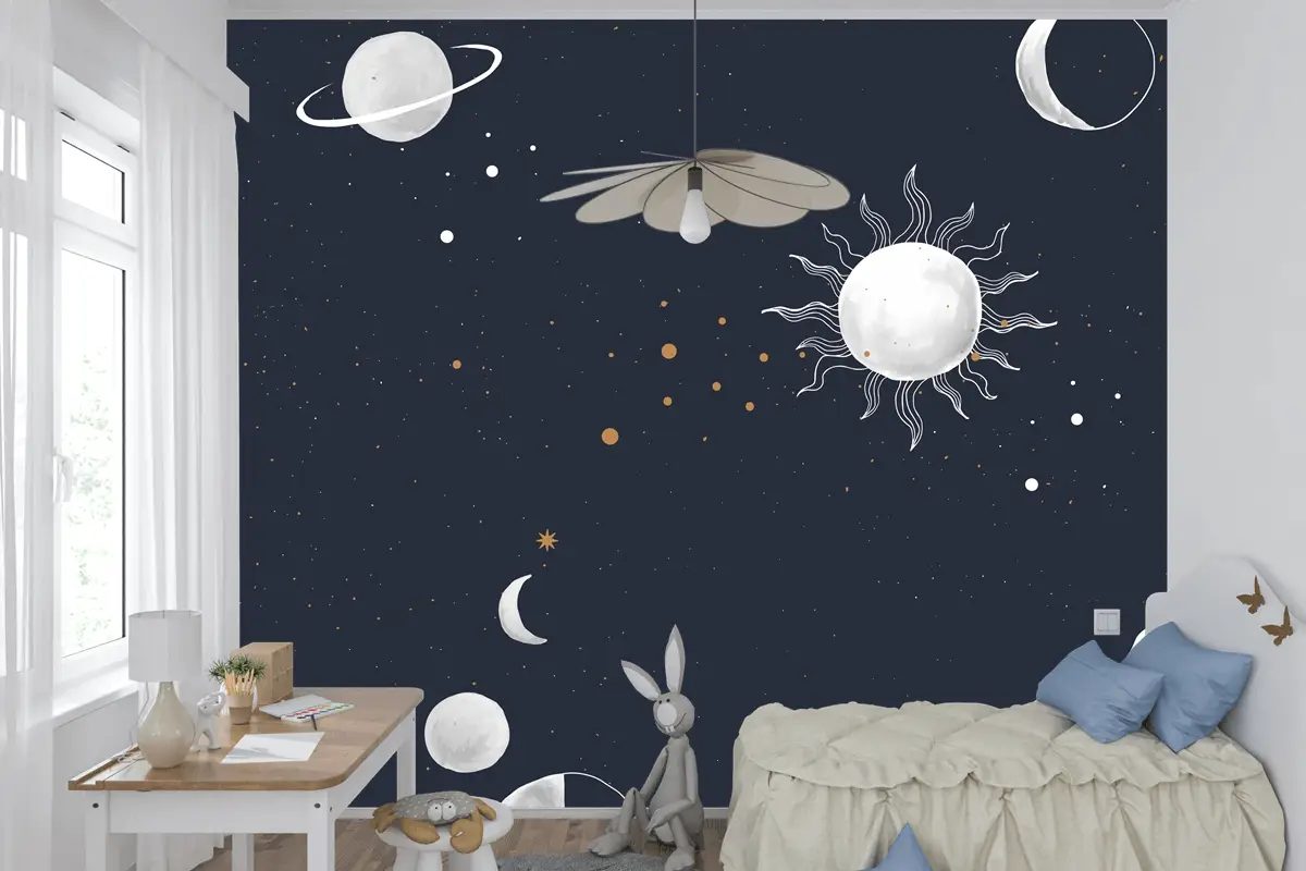Galaxy Uzay Boys Çocuk Odası Duvar Kağıdı