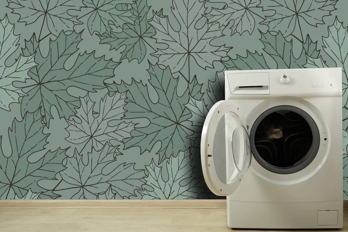 Elle Çizilmiş Çiçek Anahat Arka Plan Duvar Kağıdı