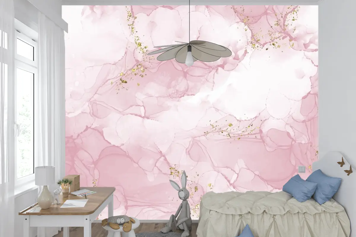 El Boyalı Suluboya Arka Plan Çocuk Odası Duvar Kağıdı 