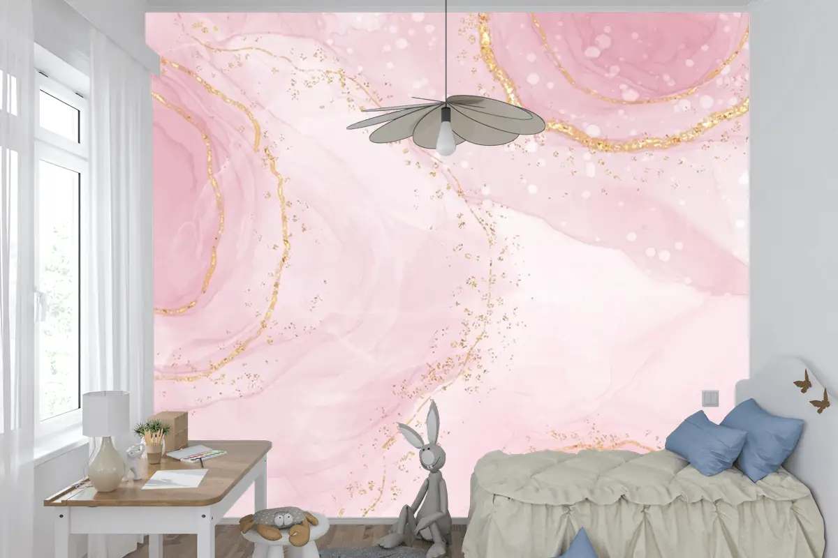 Suluboya Alkol Mürekkep Arka Plan Çocuk Odası Duvar Kağıdı