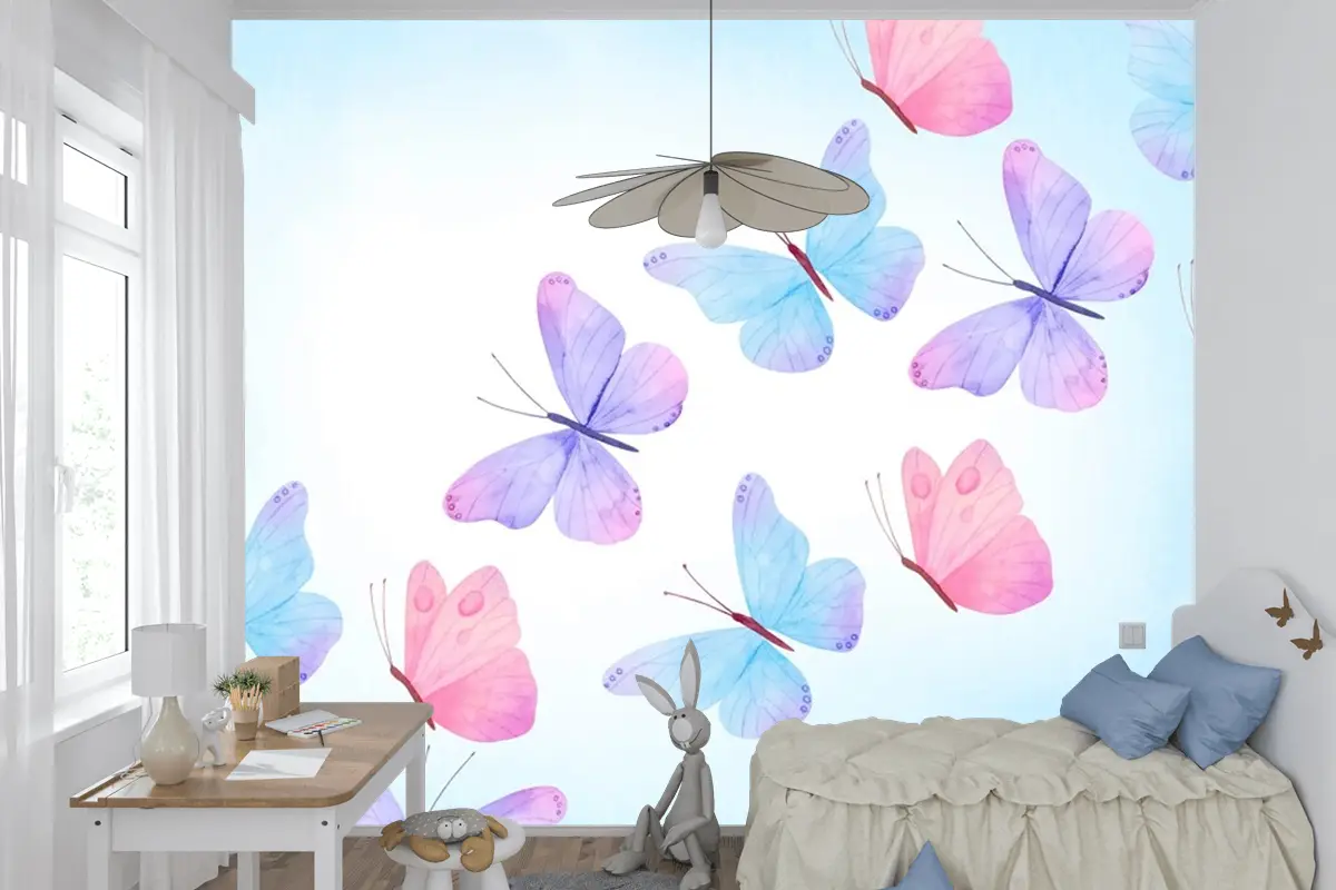 Suluboya Yağlıboya Arka Plan Çocuk Odası Duvar Kağıdı Duvar