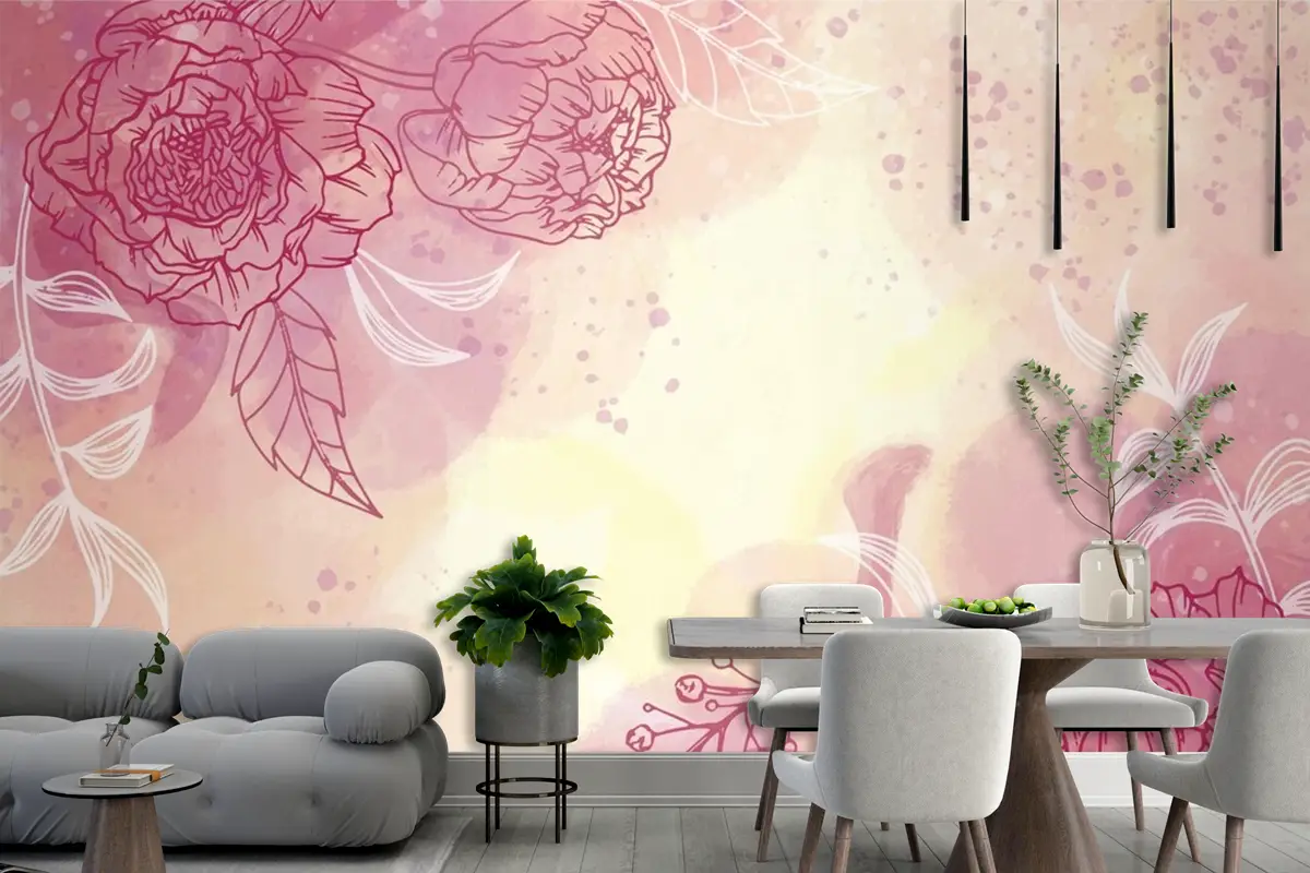 Suluboya Bahar Arka Plan Duvar Kağıdı 