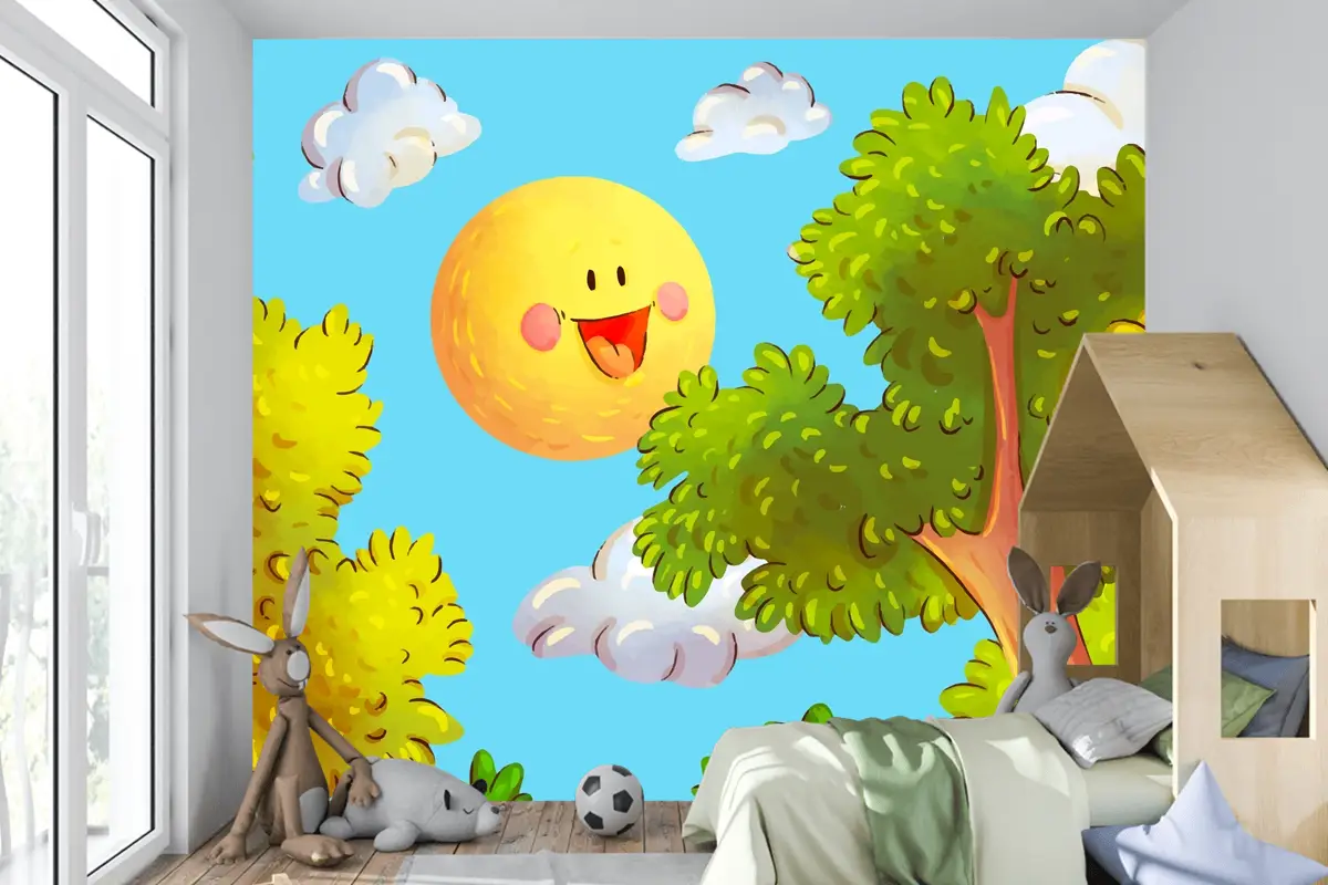 Uluslararası Orman Günü Kutlaması Çocuk Odası Duvar Kağıdı  Için Suluboya Arka Plan