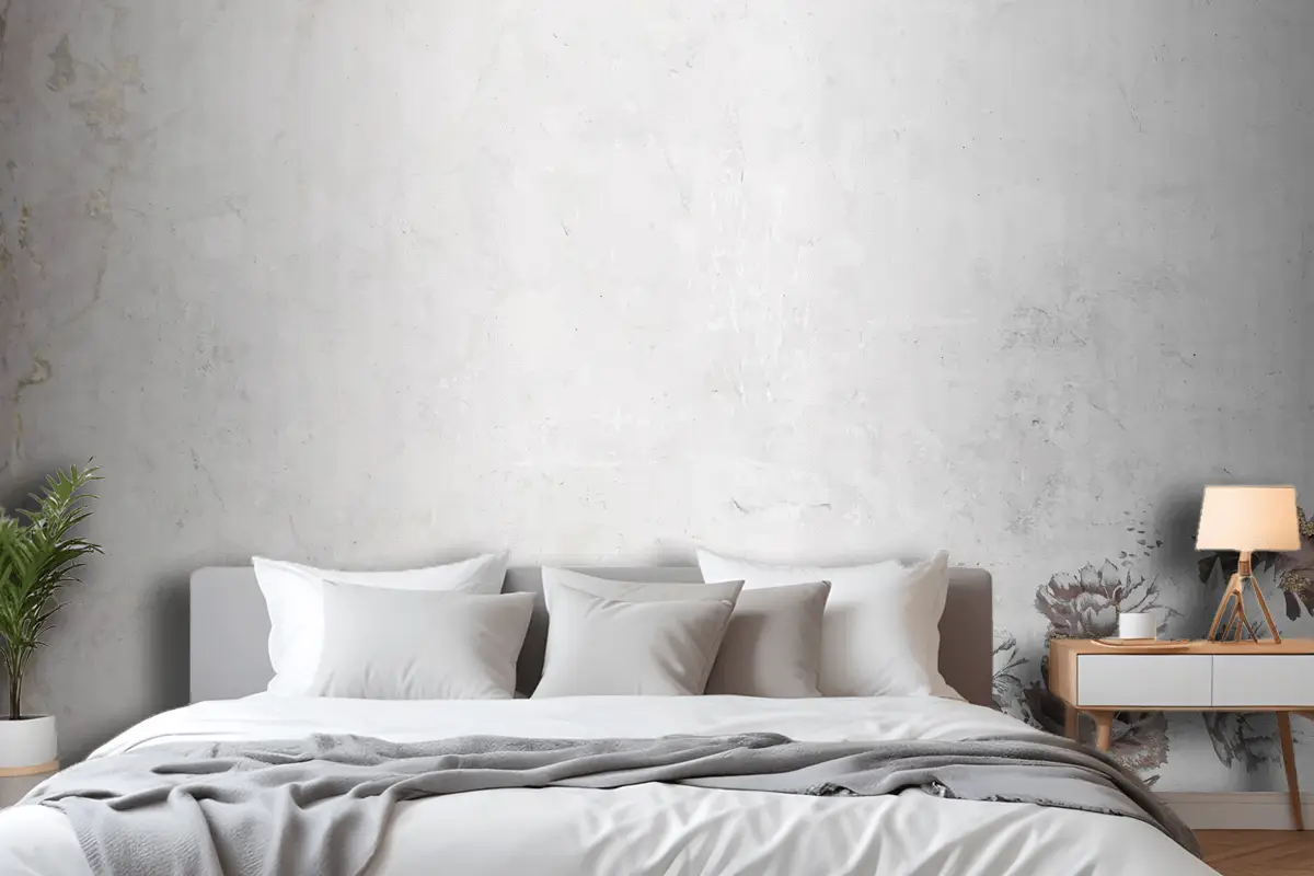 Boş Çiçek Pırıltılı Yatak Odası Duvar Kağıdı