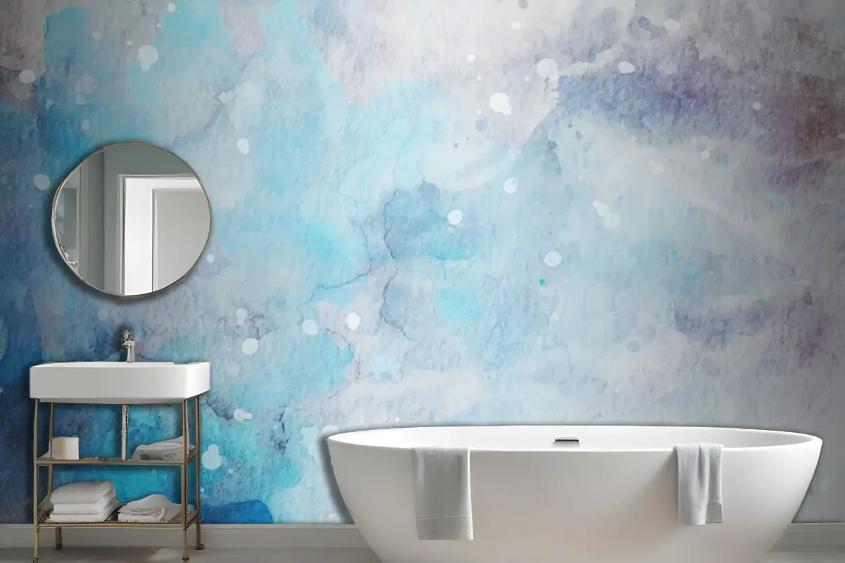 Soyut Suluboya Sanat Doku Banyo Duvar Kağıdı