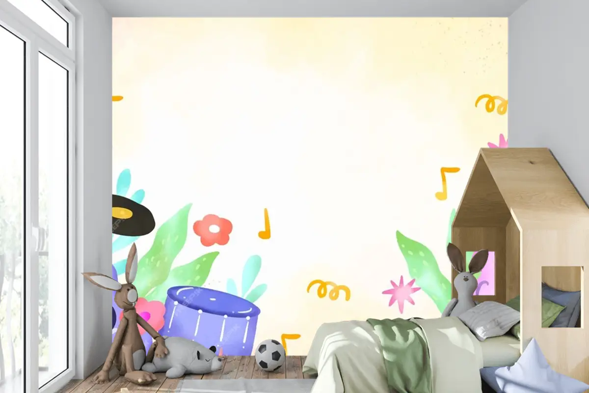 Dünya Müzik Günü Kutlaması Çocuk Odası Duvar Kağıdı Arka Planı