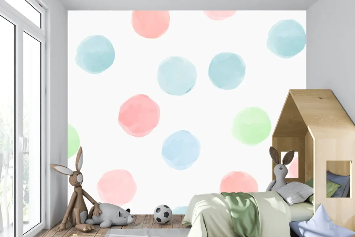 Renkli Geometrik Dikişsiz Desen Arka Plan Tasarımı Çocuk Odası Duvar Kağıdı