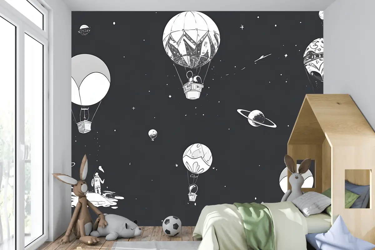 Çocuklar Için Astronot Çocuk Odası Duvar Kağıdı 