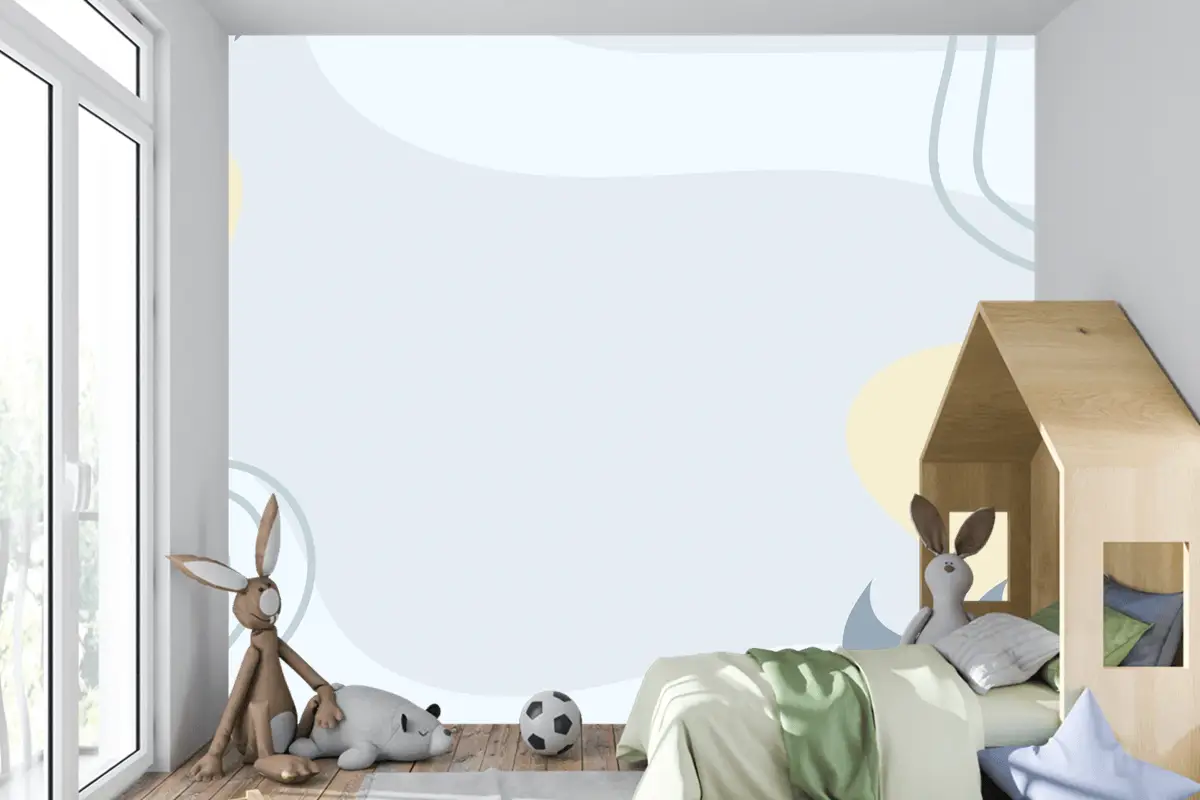 Elle Çizilmiş Minimal Çocuk Odası Duvar Kağıdı 