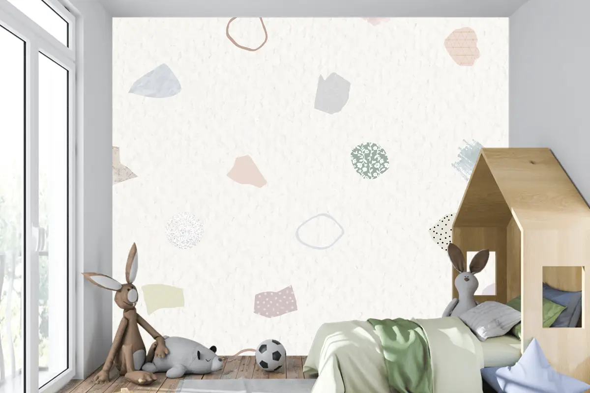 Yırtık Kağıt Not Sorunsuz Çocuk Odası Duvar Kağıdı Tasarımı Çocuk Odası Duvar Kağıdı