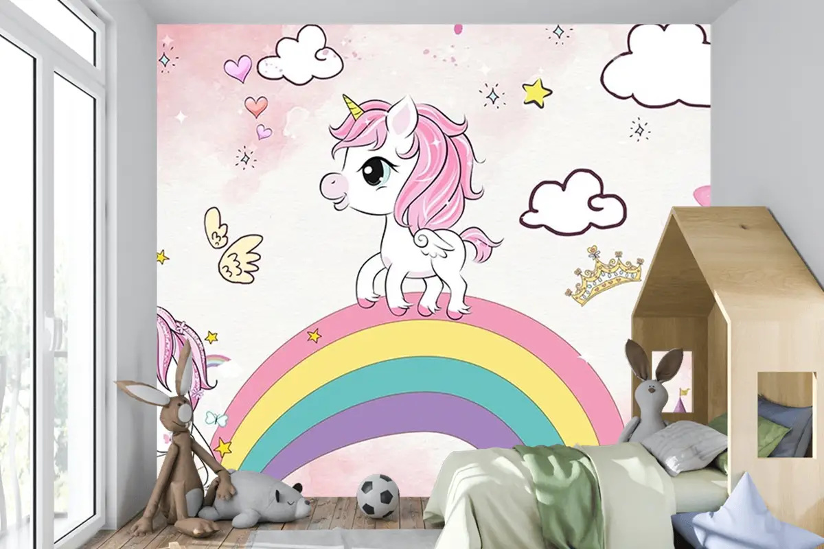 Unicorn Çocuk Odası Duvar Kağıdı