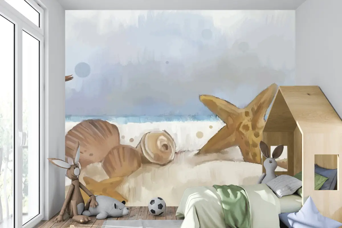 Tatil Suluboya Arka Plan Çocuk Odası Duvar Kağıdı 