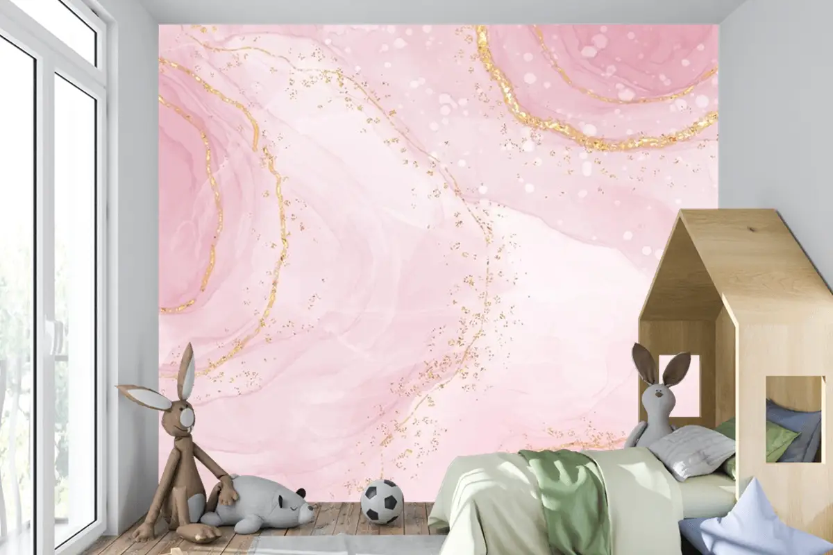 Suluboya Alkol Mürekkep Arka Plan Çocuk Odası Duvar Kağıdı