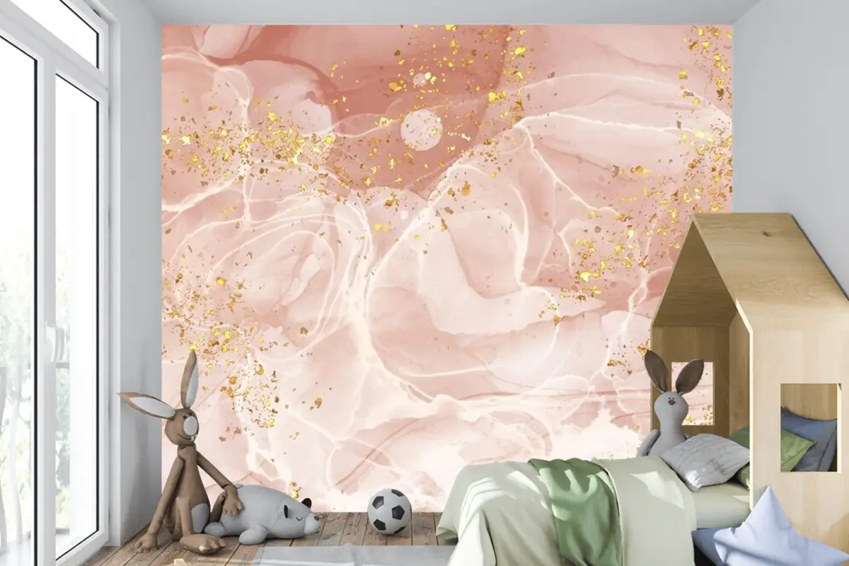 Suluboya Alkol Mürekkep Arka Plan Çocuk Odası Duvar Kağıdı 