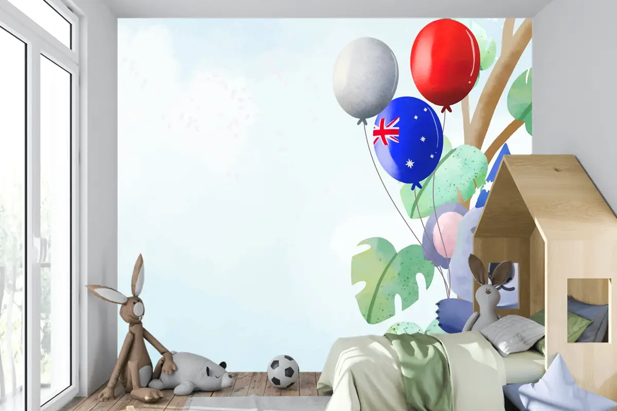Avustralya Ulusal Günü Çocuk Odası Duvar Kağıdı  Için Suluboya Arka Plan