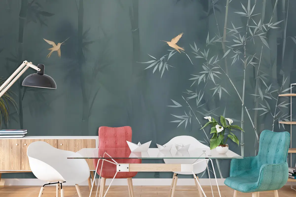 Suluboya Karanlık Orman Duvar Kağıdı 