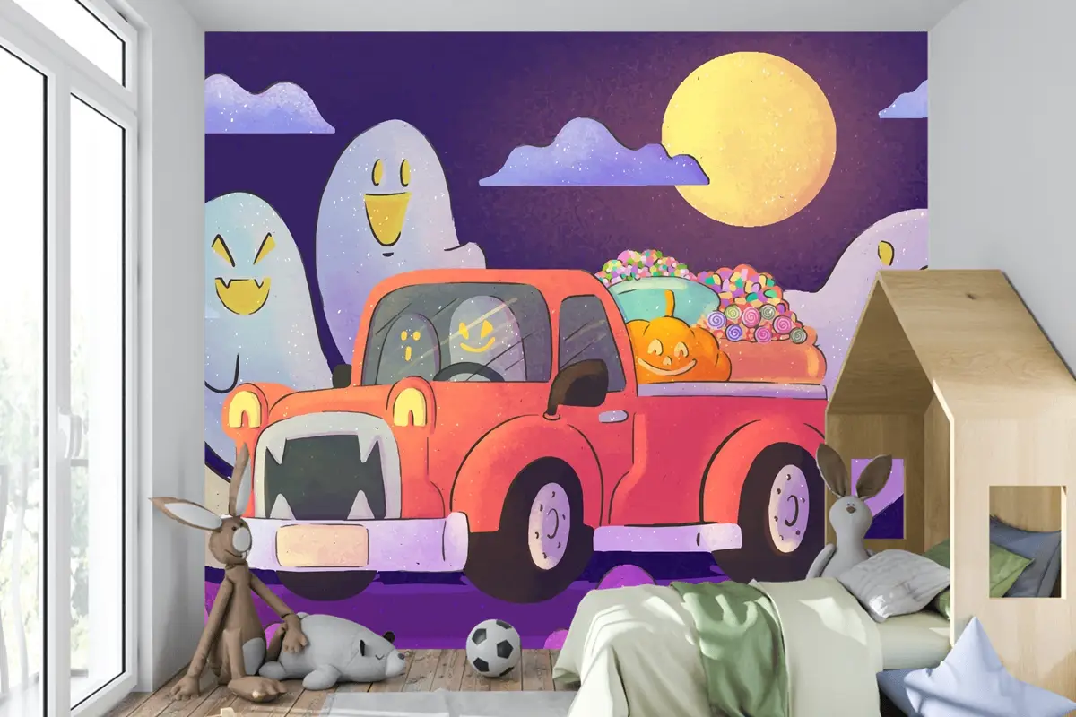 Suluboya Gövde Veya Tedavi Çocuk Odası Duvar Kağıdı 