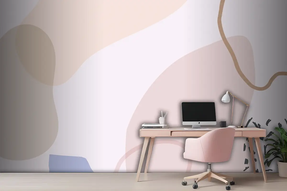 Estetik Pastel Soyut Arka Plan Ofis Duvar Kağıdı