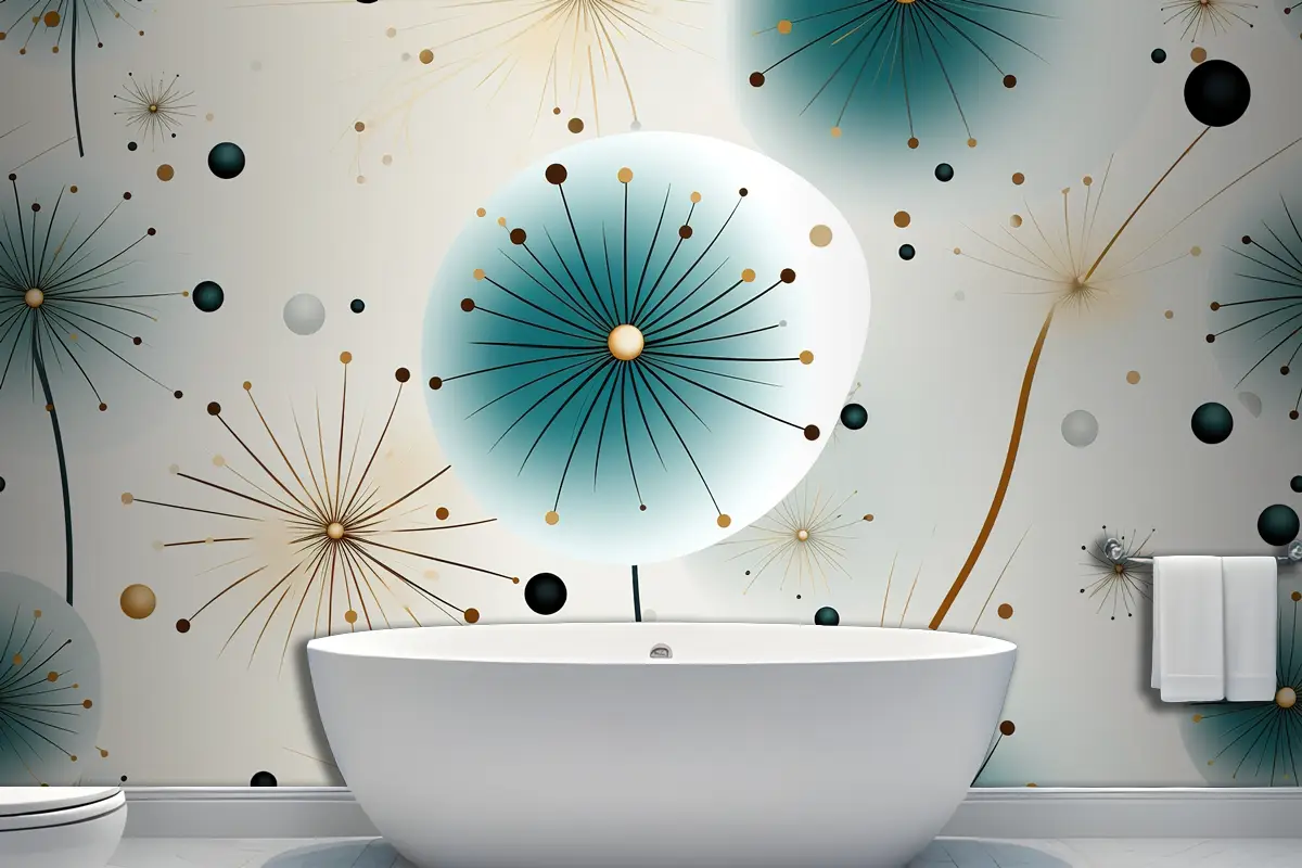 Sorunsuz Çiçek Desenli Renkli Çiçek Deseni Suluboya Elle Çizilmiş Banyo Duvar Kağıdı