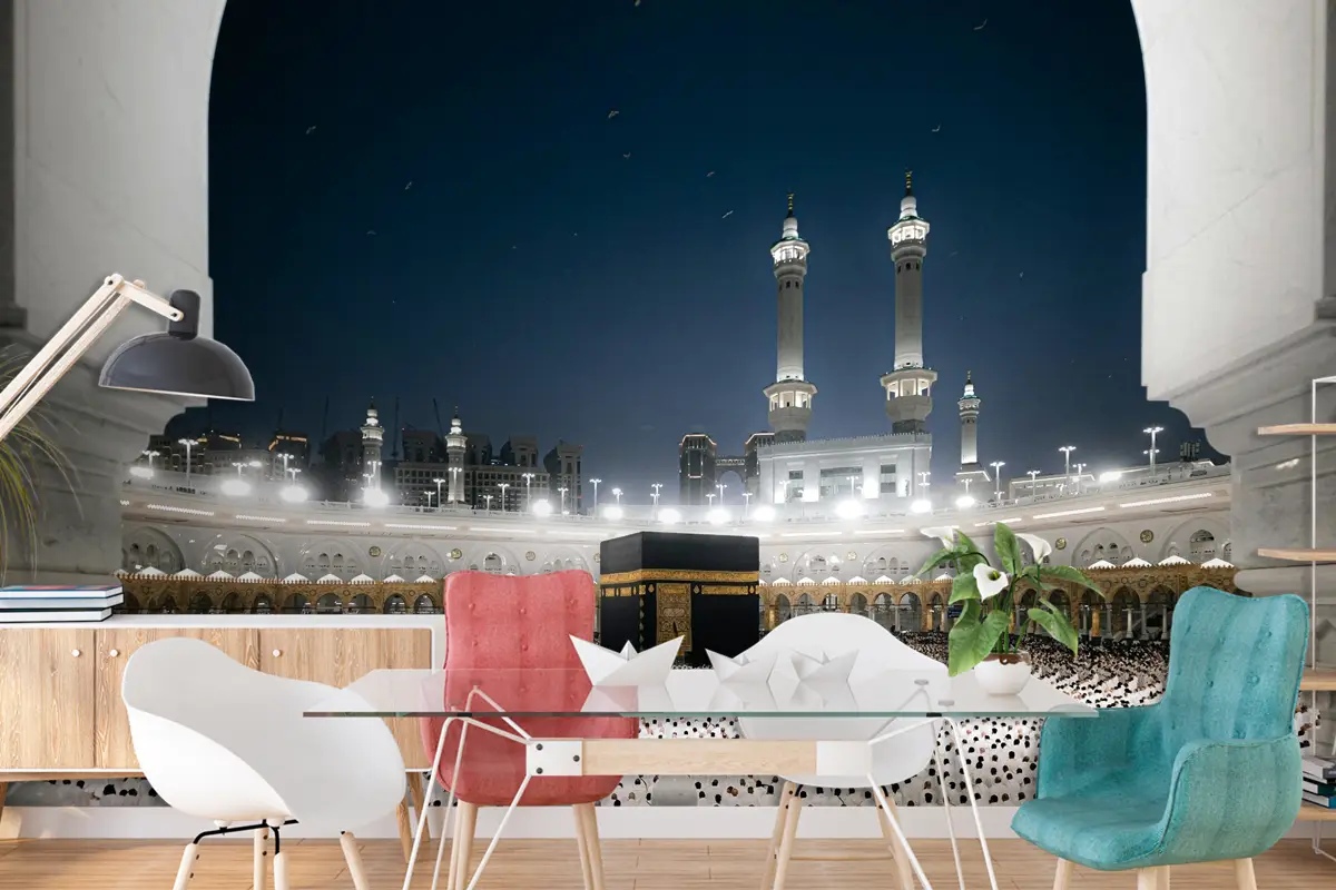 Gece Manzaralı 3D Kabe Duvar Kağıdı