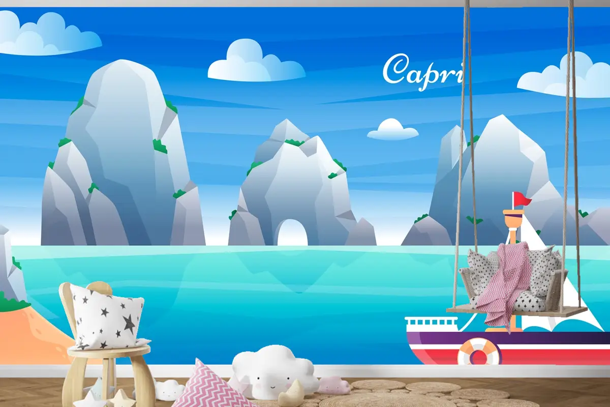 Gradyan Capri Çocuk Odası Duvar Kağıdı 