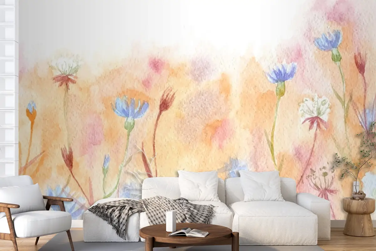 El Boyalı Suluboya Doğa Duvar Kağıdı 