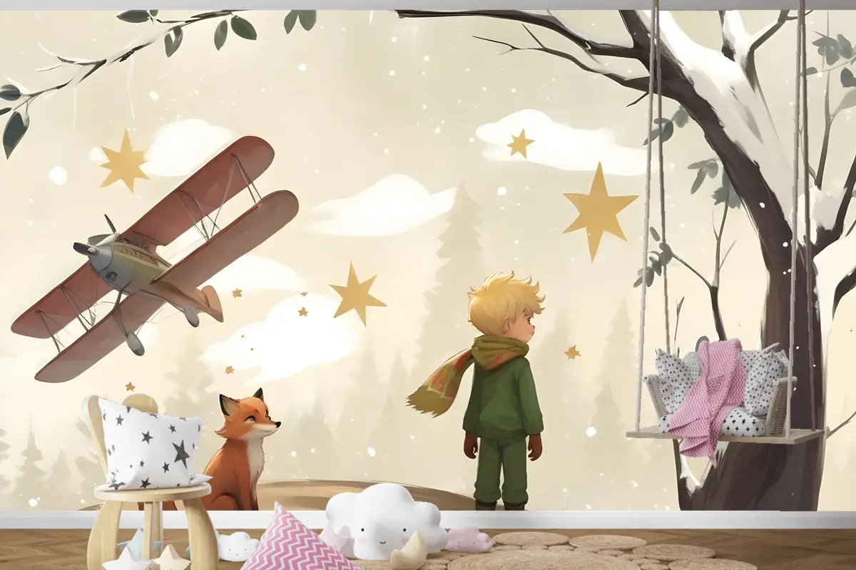 Çocuklar Küçük Prens Çocuk Odası Duvar Kağıdı 