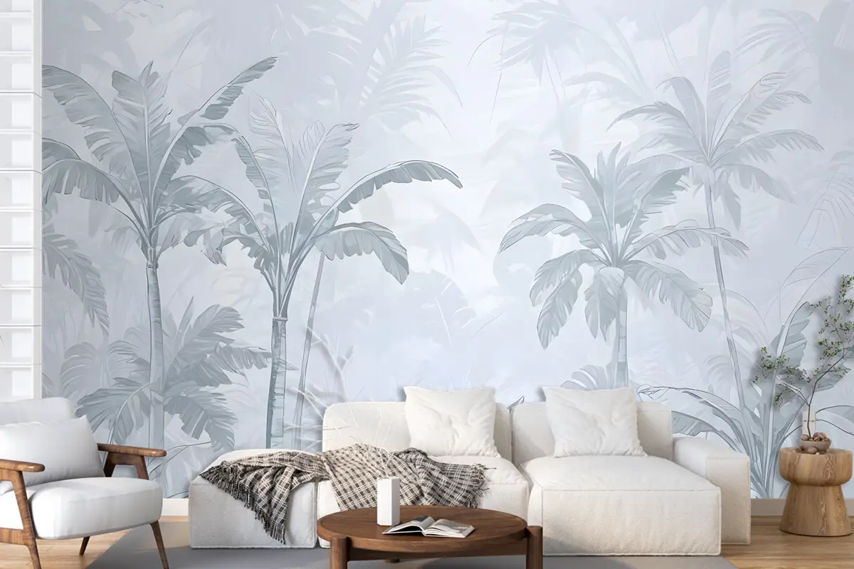 Tek Renkli Antik Orman Manzarası Duvar Kağıdı 