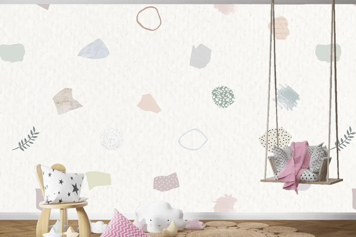 Yırtık Kağıt Not Sorunsuz Çocuk Odası Duvar Kağıdı Tasarımı Çocuk Odası Duvar Kağıdı