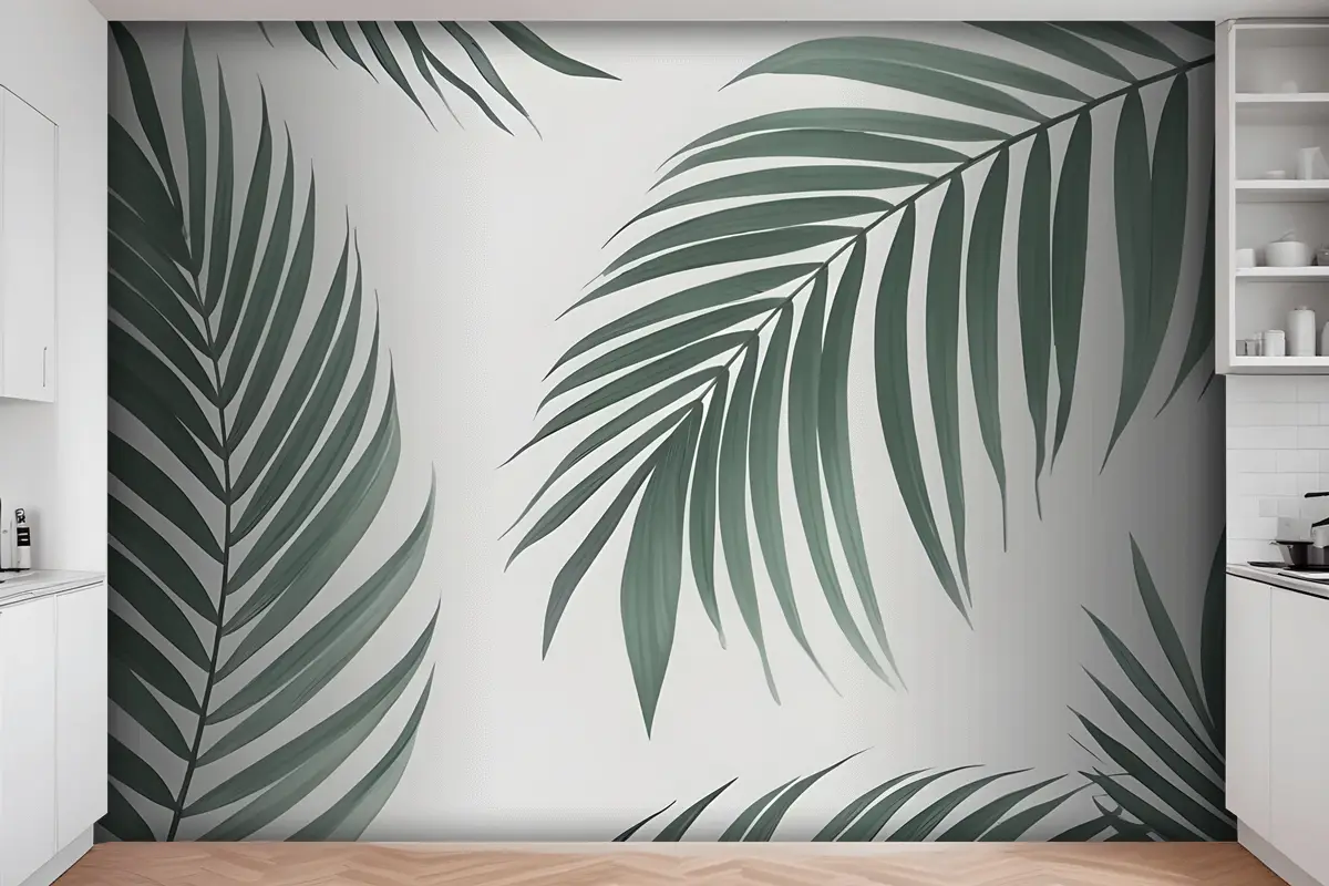 Tropikal Palmiye Mutfak Duvar Kağıdı