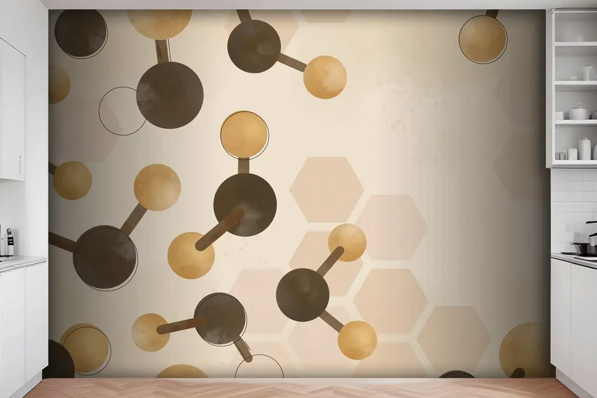 Vintage Bilim Arka Plan Mutfak Duvar Kağıdı 